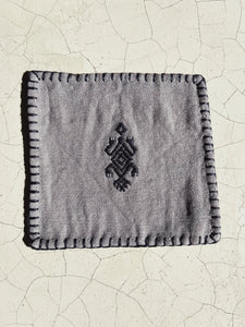 Hand embroidered coaster set, GRAY Made in Mexico