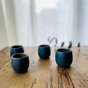 1oz Mini Black Clay Mezcal cups
