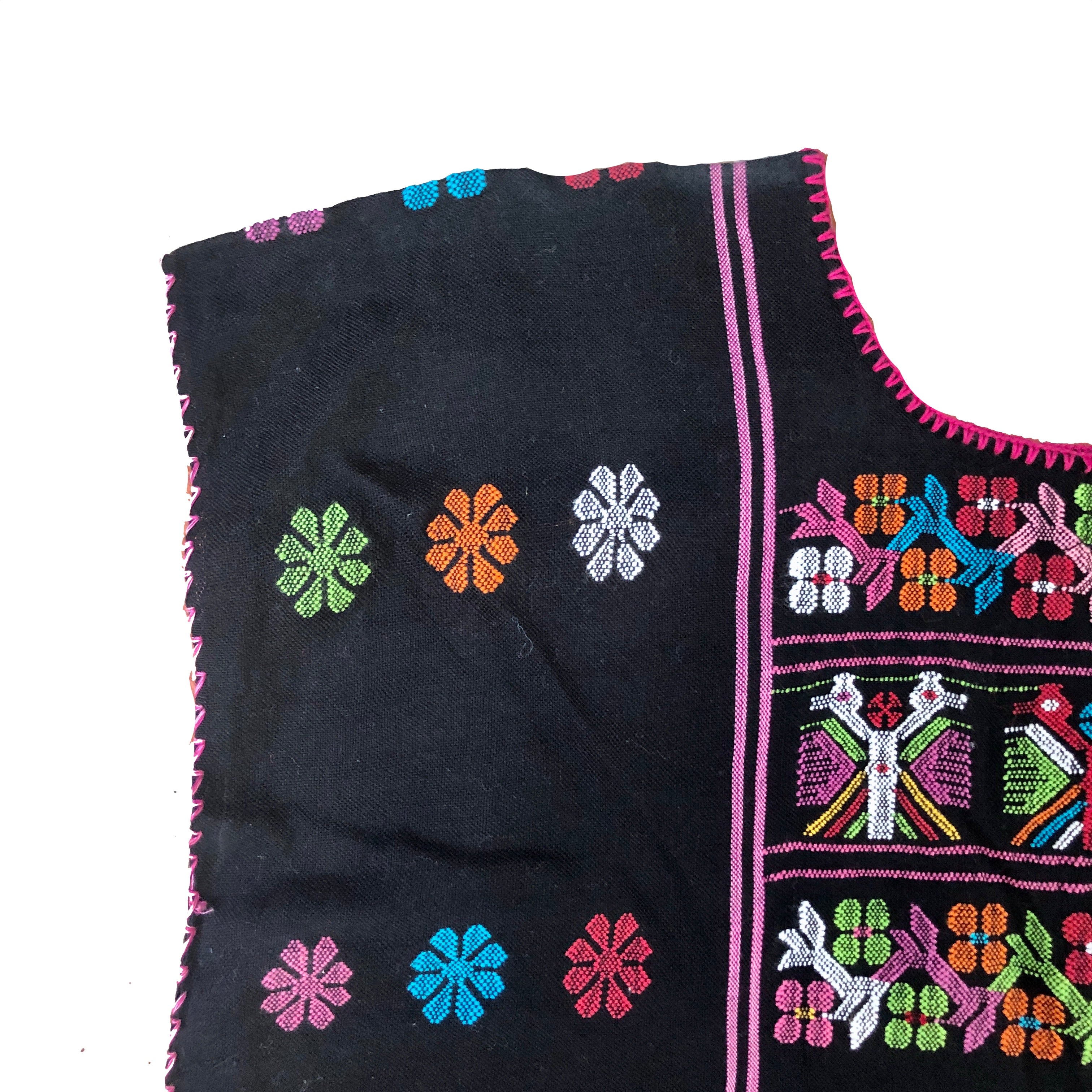 Hand made Black Huipil made in Oaxaca, Mexico