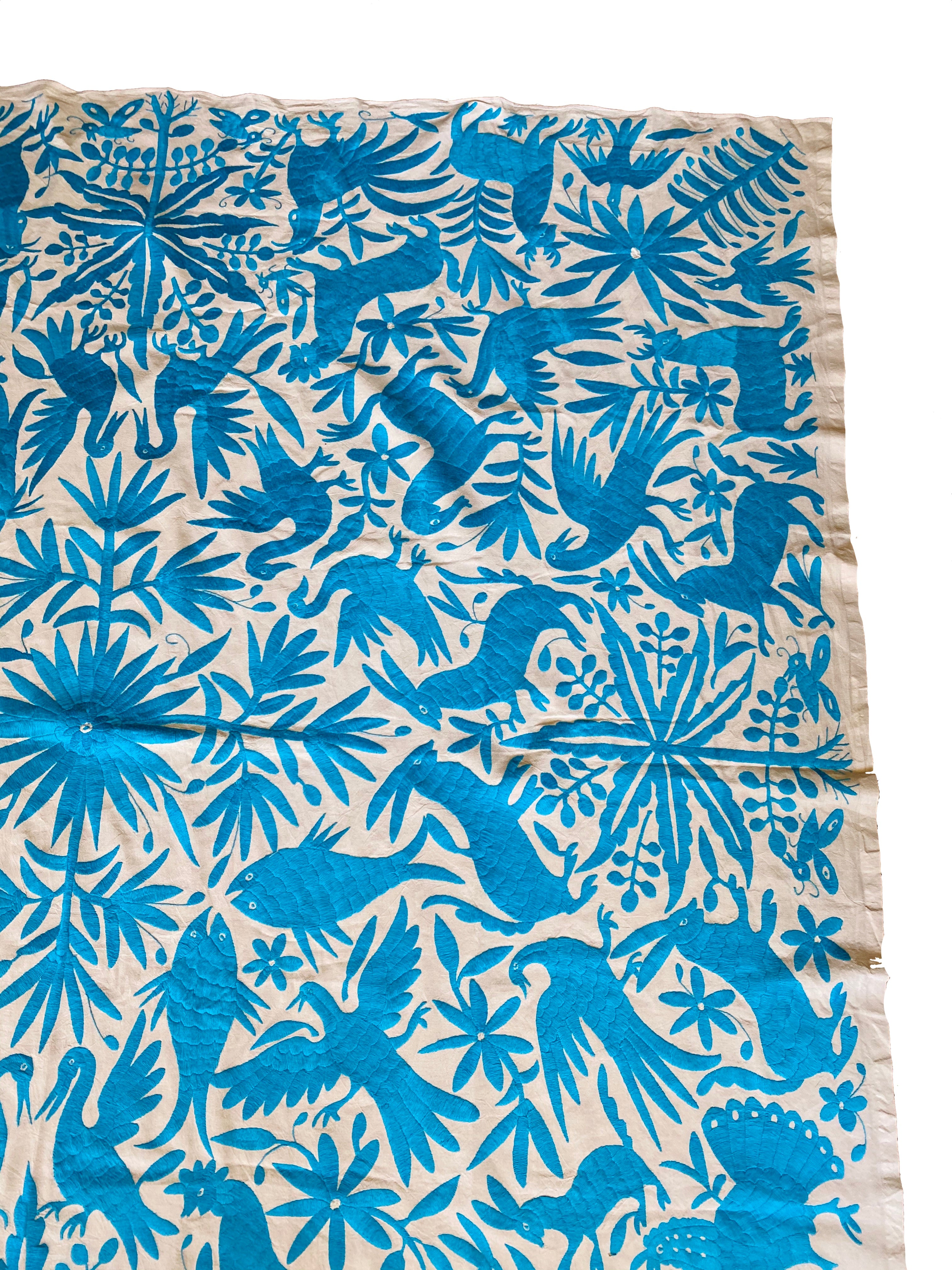 Jumbo Otomi Tapestry -Turquoise