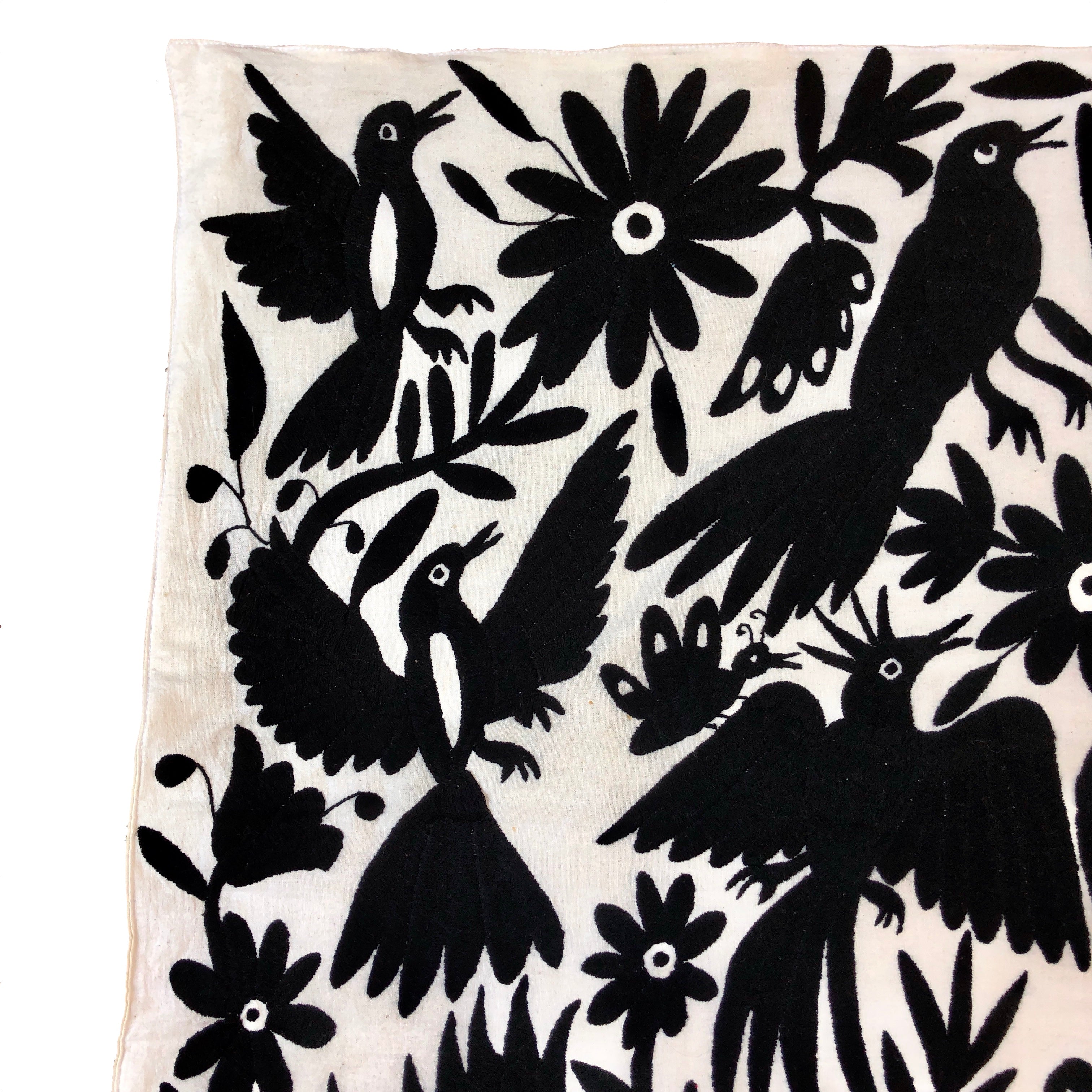 XL Otomi pillow cover -BLACK
