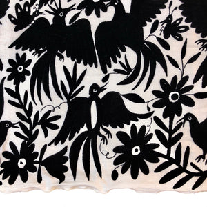 XL Otomi pillow cover -BLACK