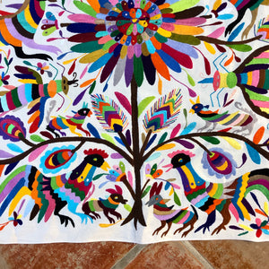 Special Multi Color Otomi embroidered tapestry / wall hanging - One of a kind