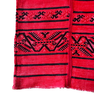 Red Naturally dyed hand made Mexican Huipil